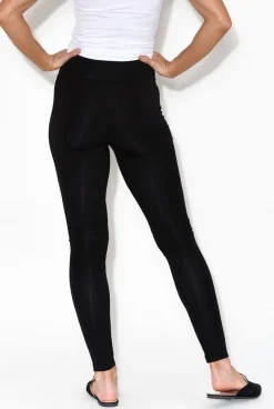 Leggings<Lou Lou Black Bamboo Stretch Leggings