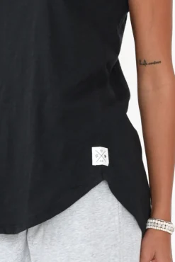 Cotton Tops<Elm Black Cotton Scoop Tank