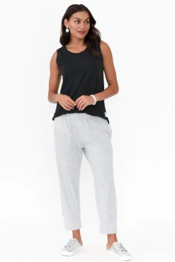 Cotton Tops<Elm Black Cotton Scoop Tank