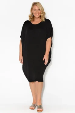 Batwing Dresses<Betty Basics Black Maui Dress