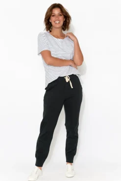 Pants<Elm Black Wash Out Lounge Pant