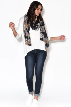 Sleeved Tops<Bamboo Villa Blake Off White Bamboo Top