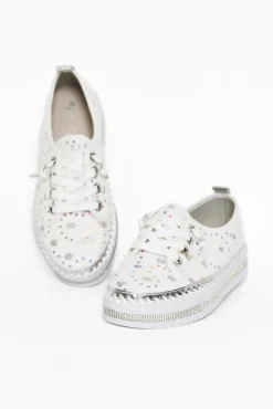 White Sneakers<Ameise Bling White Sequin Sneaker