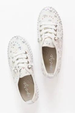 White Sneakers<Ameise Bling White Sequin Sneaker