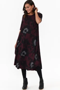 Midi Dresses<Tani Bloom Micro Modal Tri Drape Dress