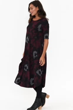 Midi Dresses<Tani Bloom Micro Modal Tri Drape Dress