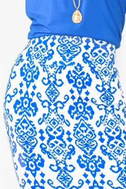 Skirts<Lou Lou Blue Ikat Bamboo Maxi Tube Skirt