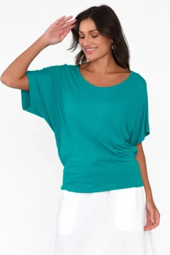 Sleeved Tops<Betty Basics Blue Lagoon Maui Tee