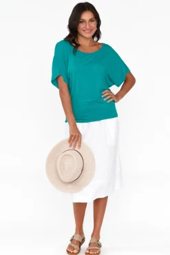 Sleeved Tops<Betty Basics Blue Lagoon Maui Tee