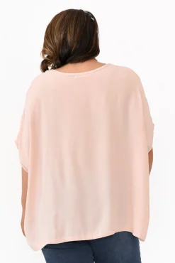 Tunic Tops<Boho Blush Pink Drape Top