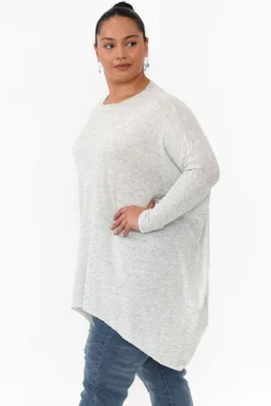 Tunic Tops<Boho Braxton Grey Knit Jumper