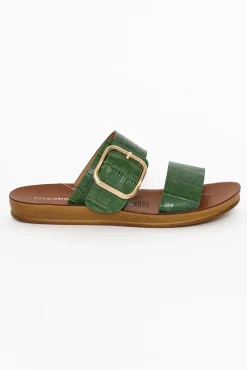 Slides<Los Cabos Briti Emerald Buckle Slide