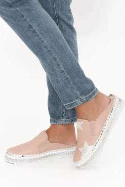 Leather Sneakers<Lav-ish Brynn Blush Star Leather Mule
