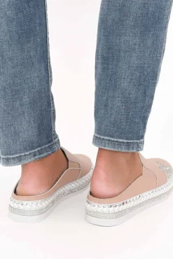 Leather Sneakers<Lav-ish Brynn Blush Star Leather Mule