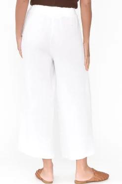 Pants<Threadz Byron White Cotton Pocket Pant