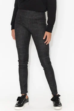 Jeans<Threadz Cade Black Denim Panel Stretch Jean