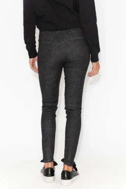 Jeans<Threadz Cade Black Denim Panel Stretch Jean