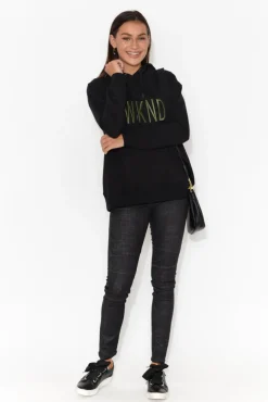 Jeans<Threadz Cade Black Denim Panel Stretch Jean