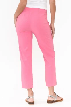 Pants<Threadz Candice Pink Straight Leg Stretch Pant