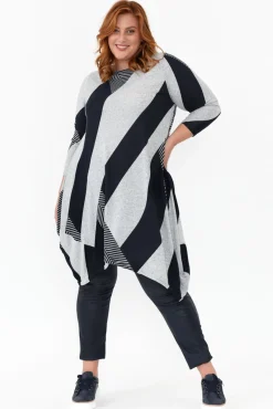 Cotton Dresses<Peony Canis Navy Stripe Knit Dress