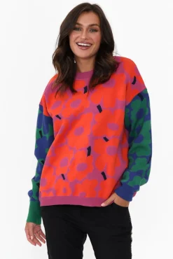 Knitwear<Clarity Carina Multi Flower Knit Jumper