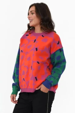 Knitwear<Clarity Carina Multi Flower Knit Jumper