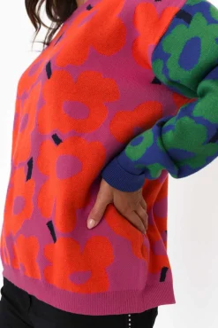 Knitwear<Clarity Carina Multi Flower Knit Jumper