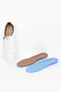 White Sneakers<Bay Lane Carissa White Silver Sneaker