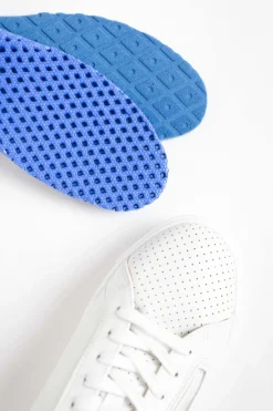 White Sneakers<Bay Lane Carissa White Silver Sneaker