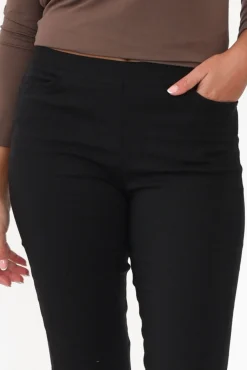 Pants<Willow Tree Carlos Black Fleece Stretch Pant