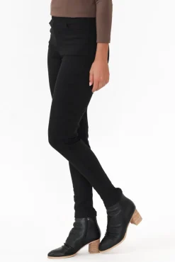 Pants<Willow Tree Carlos Black Fleece Stretch Pant