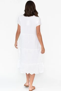 Cotton Dresses<Namastai Carmen White Crinkle Cotton Dress