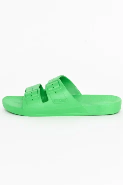 Slides<Freedom Moses Carter Green Vegan Slides