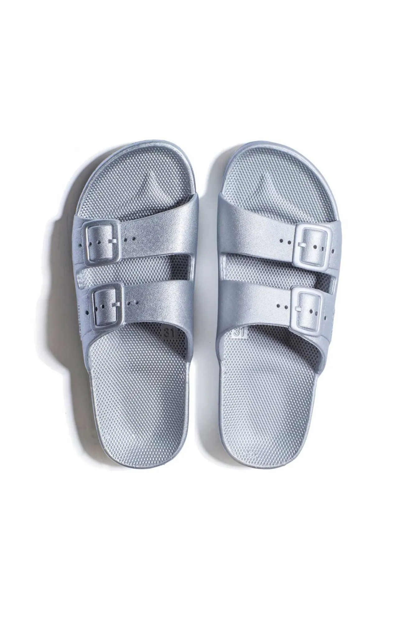 Slides<Freedom Moses Carter Silver Vegan Slides