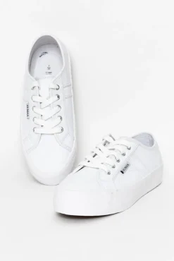 White Sneakers<Human Shoes Cass White Leather Sneaker