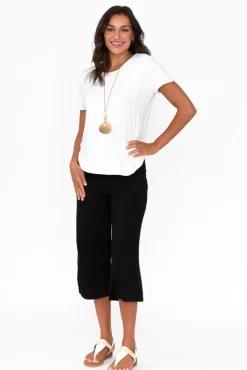 Pants<Bamboo Body Cassie Black Bamboo Cropped Pant