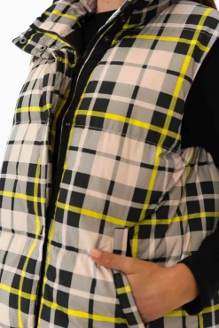 Jackets<Foxwood Check It Black Longline Puffer Vest