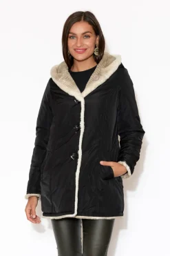 Jackets<Holmes u0026 Fallon Cheyenne Beige Faux Fur Coat