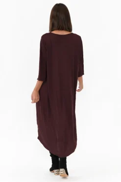 Cotton Tops<Cotton Village Chocolate Crinkle Cotton Asymmetric Tunic