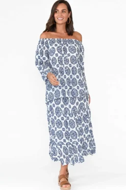 Cotton Tops<Namastai Christina Navy Fiesta Crinkle Cotton Top