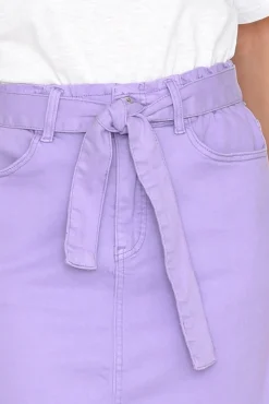 Skirts<Elm Clancy Purple Stretch Denim Skirt