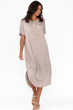 Cotton Dresses<Cotton Village Clemmie Oat Crinkle Cotton Dress