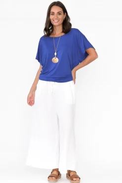 Sleeved Tops<Betty Basics Cobalt Maui Tee