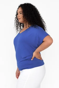 Sleeved Tops<Betty Basics Cobalt Maui Tee