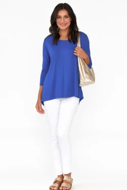 Sleeved Tops<Betty Basics Cobalt Milan 3/4 Sleeve Top