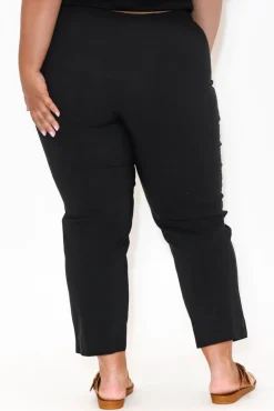 Pants<Threadz Cody Black Straight Leg Stretch Pant