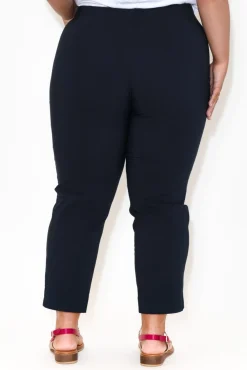 Pants<Threadz Cody Navy Straight Leg Stretch Pant