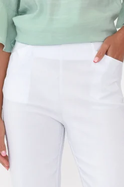 Pants<Threadz Cody White Straight Leg Stretch Pant