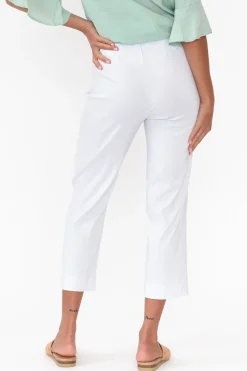 Pants<Threadz Cody White Straight Leg Stretch Pant