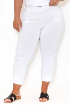 Pants<Threadz Cody White Straight Leg Stretch Pant